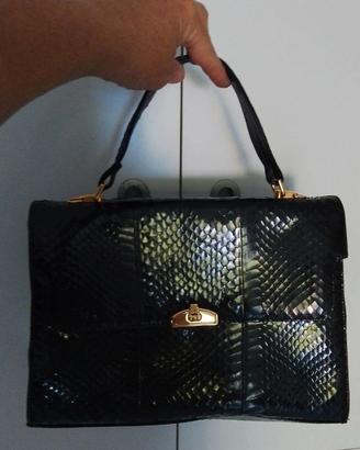 Borsa vintage in rettile vera pelle