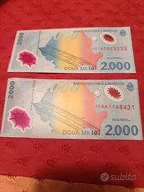 Romania 2000 Lei Eclipsa 1999 FDS UNC  n. 2 bancon