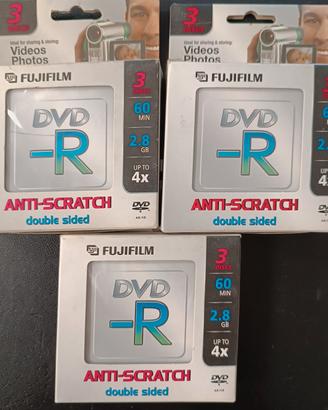 9 DVD-R Fujifilm da 80mm capacità 60 minuti 