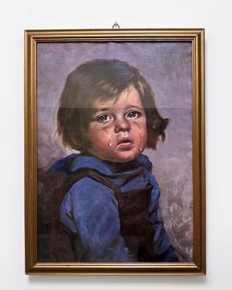 Quadro vintage stampa "Bimbo che piange"
