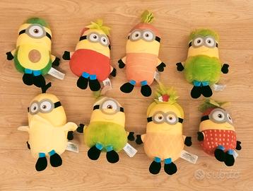 Lotto 8 Peluche Minions Garden/Fruit Originali
