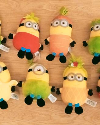 Lotto 8 Peluche Minions Garden/Fruit Originali
