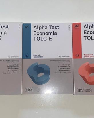 Kit completo Alpha Test Economia TOLC-E - 3 Libri