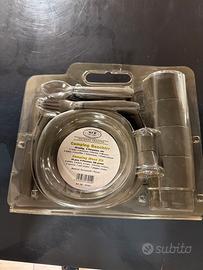 Set piatti campeggio 4 persone