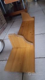 mensola pino russo massello con attacchi perfetta