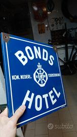 cartellone pubblicitario Bonds Hotel - smaltato