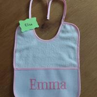 Bavaglino neonata Personalizzato nome EMMA