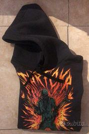 Felpa Nera con Cappuccio (mthrfckr Clothing)