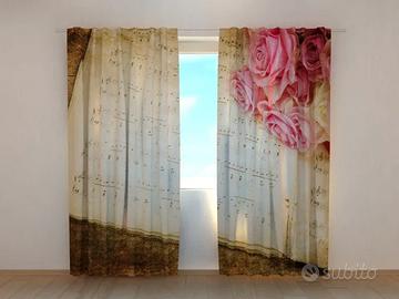 Tende Rose e Note Musicali Vintag ARREDALACASA