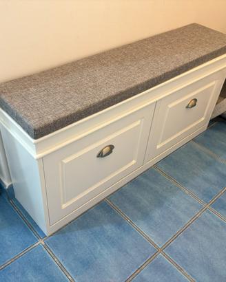 Scarpiera + comodino + settimino shabby chic