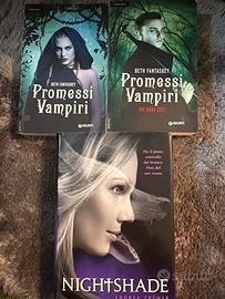 3 libri: promessi vampiri 1-2 + nightshade