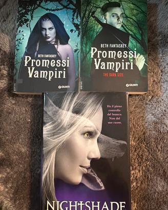 3 libri: promessi vampiri 1-2 + nightshade
