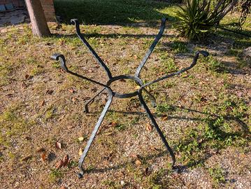 Base in ferro battuto per tavolo quadrato rotondo