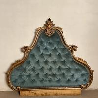 Testata letto singolo in legno intagliato barocco