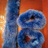 collo e polsi in pelliccia di volpe 