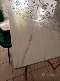 Tavolo rettangolare finta marmo