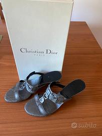 Sandalo DIOR pelle grigio numero 36,5 vintage