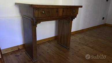 Scrivania antica in legno massello – 100x50 cm