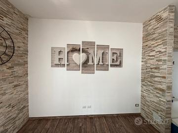 Quadro stampa su tela moderno HOME fotmato XXL