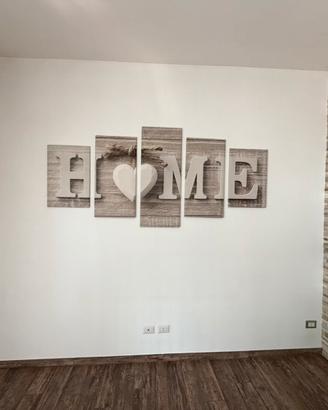 Quadro stampa su tela moderno HOME fotmato XXL