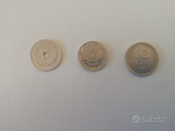 Lotto Ungheria tre monete da 2, 5, 10 Filler