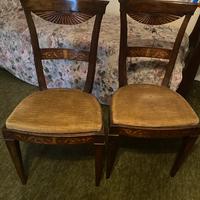 Coppia sedie intarsio fine ‘800