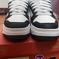 Puma white-puma black rebound femme low