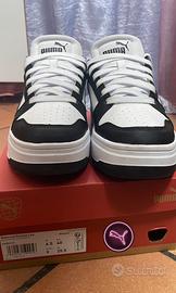 Puma white-puma black rebound femme low