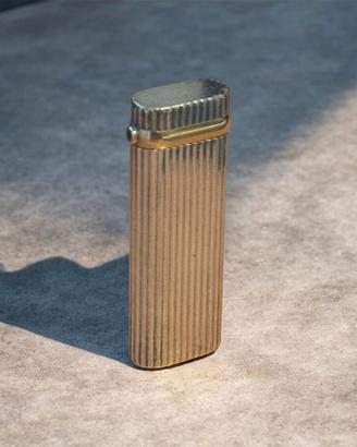 Rarissimo accendino Cartier argento e zaffiro