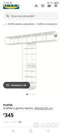 PLATSA scaffale a giorno bianco Ikea