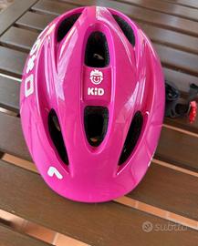 Casco bici bimbo Btwin 47-53cm rosa