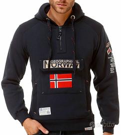 Felpa a mezza zip con tasca sul petto