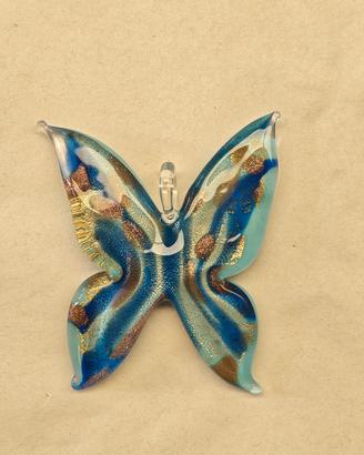 Ciondolo Farfalla in vetro di murano+Argento 