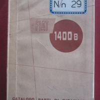 FIAT 1400 B Catalogo Ricambi ORIGINALE 1958