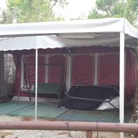 Roulotte stanziale veranda e copertura ITALTENDE