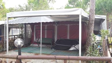 Roulotte stanziale veranda e copertura ITALTENDE