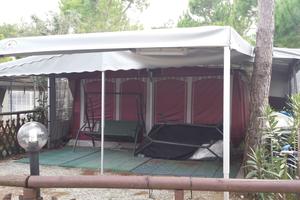 Roulotte stanziale veranda e copertura ITALTENDE