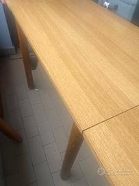 TAVOLO ALLUNGABILE LEGNO + SEDIE