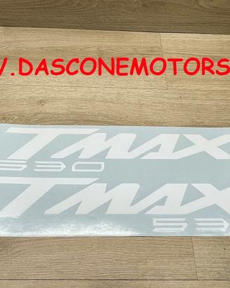 coppia adesivi scudo tmax 530 BIANCO