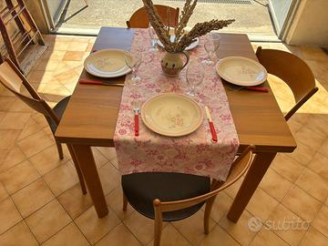 Tavolo cucina salone 90 x 90 raddoppiabile rovere