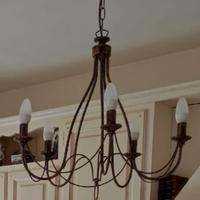 lampadario da cucina in ferro battuto 