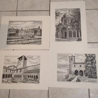 Lotto 4 Stampe Mario Bonamici - VARESE