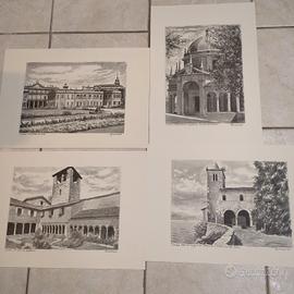 Lotto 4 Stampe Mario Bonamici - VARESE