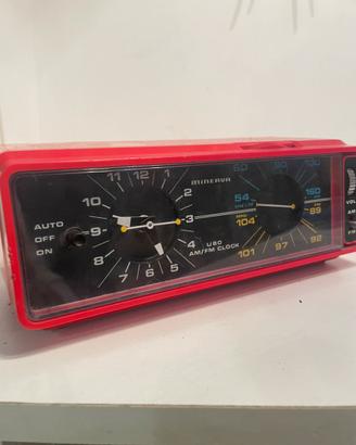 RADIO SVEGLIA MINERVA VINTAGE OROLOGIO DESIGN