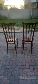 Coppia Sedie Chiavarine Vintage Anni '40/'50