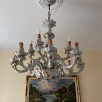 Coppia di lampadari di Capodimonte anni 60/70.