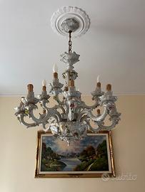 Coppia di lampadari di Capodimonte anni 60/70.