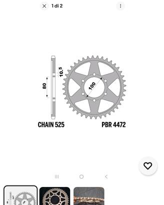 corona PBR 44denti passo 525