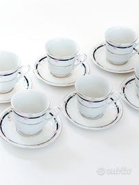 Set 6 Tazzine da Caffè in Porcellana Bianca 
