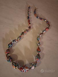 collana vintage in vetro di Murano 